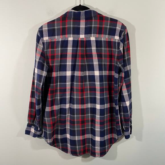 Equipment Women’s Red White and Grey Plaid Button Up Flannel Shirt Size S - Picture 8 of 9